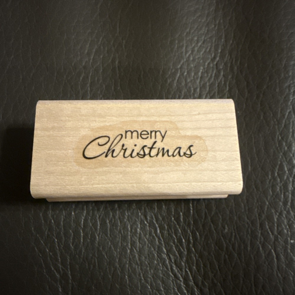 "Merry Christmas" Rubber Stamp